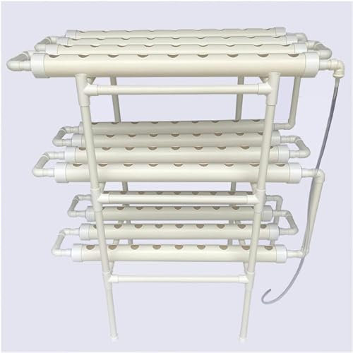XENITE Système de Culture de Tour hydroponique Nft Système de Culture hydroponique d'intérieur Plante Verticale Laitue Fraise 108 Trous Facile à Installer et à Utiliser (Bianco 108 Plante-1