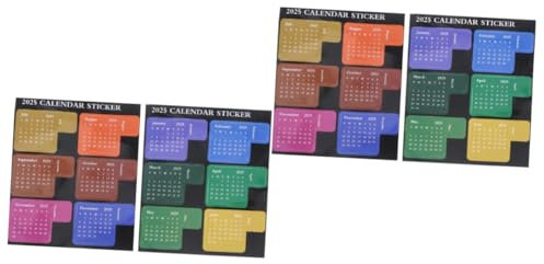 STOBOK Monatsindex-Aufkleber 2025 – Tragbare Kalender- Und Planer-Tabs Aus Beschichtetem Papier Für Notizbücher Büroorganisation Und Familienplanung