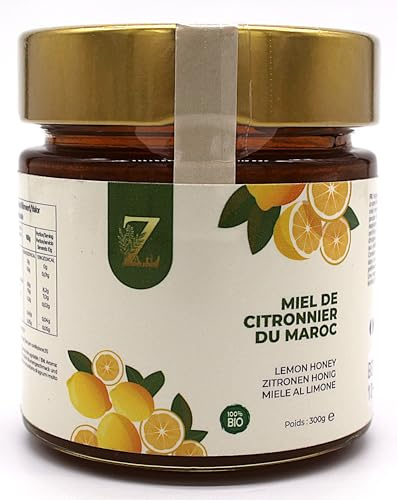 Miele di limone del Marocco - Vaso da 300 g | Puro e naturale | Sapore unico
