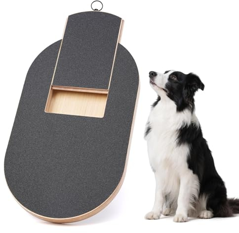 DOOKRON Oval Dog Scratch Pad for Nails, Solid Nail Scratch Board with Treat for Dogs, Durable Dog Nail File Toy