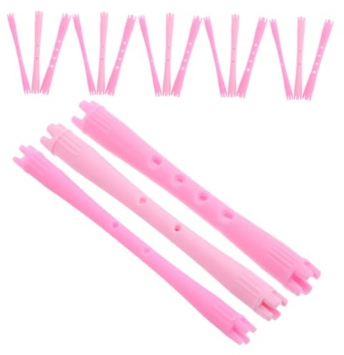 TOVINANNA Juego de 90 Varillas para Permanente de Cabello Pequeñas, Diámetros 0,5-0,6-0,7 Cm, Rizador de Pelo de Plástico Hueco, para Uso Profesional y Doméstico, Rizos Naturales y Ondas,