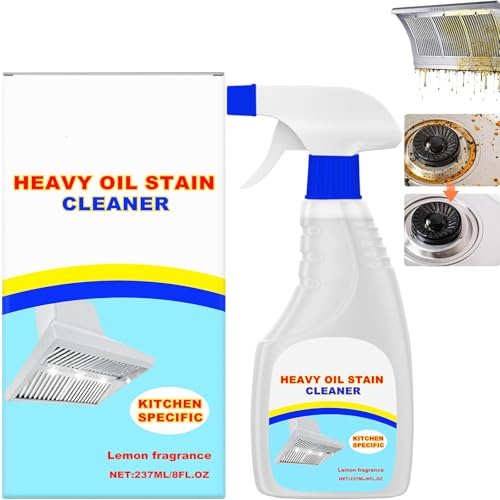 Heavy Oil Stain Cleaner Spray, Nettoyant Cuisine Puissant Contre Graisses Tenaces, Mousse Nettoyante Multifonction pour Taches Incrustées, Dégraissant Huile Fort Pour Cuisine et Appareils (1pcs)