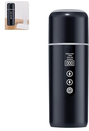 Gramigg Isolierter Fahrzeug-Reisewasserkocher 500ml USB-betriebener Heizbecher für Rucksackreisen Straßenausflüge USB-betriebener Reise-Kaffeekessel Transportables Design
