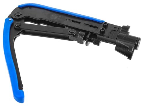 KOMBIUDA Alicates de Presión para Crimpar Cables Coaxiales Pequeños Herramienta Multiusos de Compresión para Conectores F Crimpadora Manual Profesional para Instalación de Televisión por