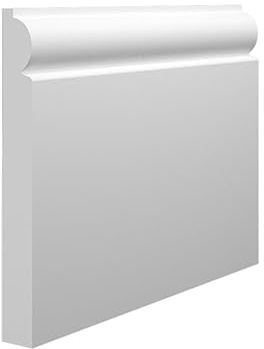 Torus Type 1 MDF Skirting Board - 170mm x 18mm x 3050mm, White Primed (Pack of 3)