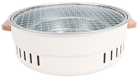 Cocoarm Grill à Charbon de Bois, Barbecue en Acier Inoxydable avec Ventilation Améliorée et Bassin d'eau, Barbecue à Charbon de Bois avec Filet de Gril et Fourchette pour Pique-nique de Camping