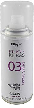 DIKSON - Keiras Laca Fuerte 100 ml, Fixing Spray, Fijación Fuerte, Efecto Estructurado y Luminoso, Aporta Brillo, Laca Cabello de Secado Rápido, Efecto Antihumedad