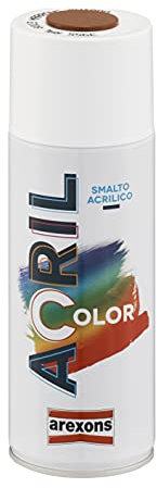 AREXONS | Acricolor Smalto spray Ral 8003 Marrone Chiaro, Vernice spray 400 ml, Adatto a tutte le Superfici, smalto acrilico ad Alta Coprenza, Spray Resine Acriliche