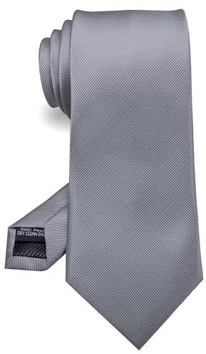 JEMYGINS Krawatte für Herren, 8 cm Gr. 85, grau