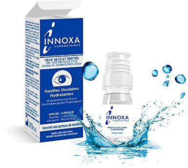 INNOXA - Gotas Ojos Secos- Colirio hidratante - Mejora el uso de las lentes de contacto - Hidrata Protege Repara los ojos secos e irritados - Sin Conservantes - 10 ml