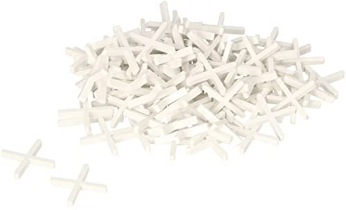 KOTARBAU® Crucetas para juntas 3 mm, 80 UNIDADES, Distanciadores de plástico, Espaciadores de baldosas para lechadas, Cruces para colocar azulejos, Clips