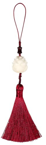 ULDIGI Phone Case Pendant Chinese Style Red Lotus Tassel Charm Mobile Phone Accessory Hanging Ornament for Bags Wallets and Backpacks