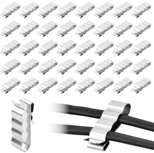 4-Adrige Kabelklemmen, 50 Stück Kabelmanagementklemmen Für Solarmodule, 4-Stellige Parallele Kabelklemme Aus Edelstahl 304, Für Photovoltaikanlagen, Caravaning