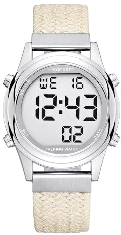 Hearkent Reloj Digital Grande en español para Mujer, fácil de Leer, para Personas Mayores, con discapacidad Visual y Baja visión