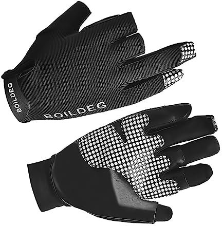 Sosoport Faszinierende Angelhandschuhe Für Herren Mit Rutschfestem Silikon-chip-Design Reflektierende Outdoor-angelhandschuhe Für Mehr Beim Angeln Und Segeln Robuste Handschuhe Für Angelbed