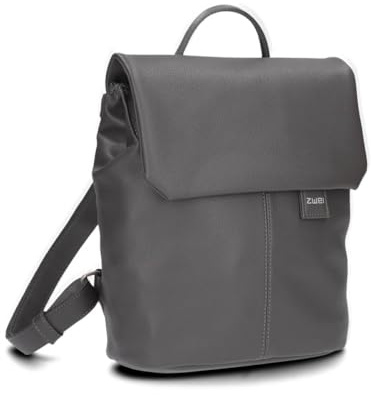 Zwei Damen City-Rucksack Mademoiselle.M MR8 4 Liter klassisch-eleganter Damenrucksack, Magnet-Verschlussklappe, Hauptfach mit Reißverschluss, gepolstertes Trennfach, Rückenpolsterung (rock)