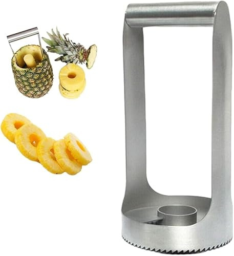 Ananasschneider aus lebensmittelechtem Edelstahl, Ananas-Schäler und Entkerner, Ananasschneider, Ananasschneider, Obstschneider, Küchenwerkzeug für Obst (1 Stück)