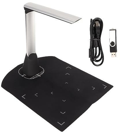 Echtzeit-Dokumentenscanner, 5 MP USB-OCR-Erkennung, Faltbare Tragbare Kamera für Format, Echtzeitprojektion, Videoaufzeichnung, Fernlernen