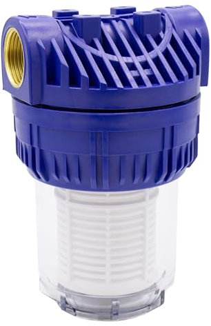 VARIOSAN Préfiltre (5) pour pompes et installations d'eau domestiques 18427, filetage intérieur 1, 8 bar, débit 3000 l/h, maille de 0,06 mm