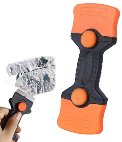 Rascador de vidrio | Raspador de limpieza de doble filo - Herramienta de limpieza multiusos, removedor de calcomanías para ventana, cocina, horno, estufa
