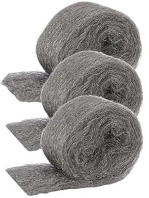 MKGAIN Stahlwolle 3-teiliges Kontroll-Stahlwolle-Proofing-Stahlwolle-Rollen-Set, Lückenfüller, schützt vor Tieren, Stahlwolle-Set, for Füllen von Stoffen Stahldrahtwolle