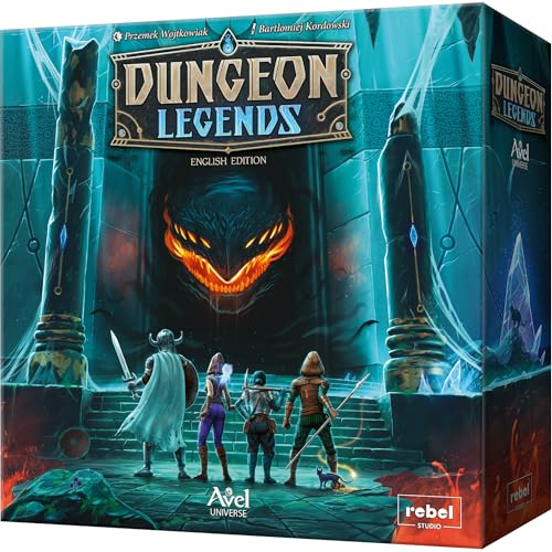 Asmodee - Rebel - Dungeon Legends - Brädspel - brädspel - Äventyrsspel från 10 år - 1 till 4 spelare - 60–90 min - svensk version