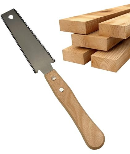 Japansk handsåg – traditionell träsåg med dubbla blad, träbearbetningsverktyg för exakt skärning, professionellt snickeri, lätt fintandad såg för ren skärning och