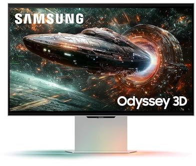 Samsung Schermo PC Gaming Odyssey 3D G90XF 27'', IPS, 165Hz, 1ms, 4K UHD (3440x2160), 1000:01:00, regolabile in altezza, girevole, inclinabile, LS27FG902XUXEN