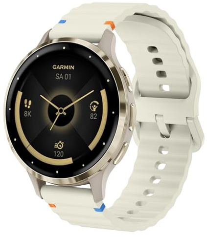 Rem Venu 3S silikon, 18 mm sportband ersättning klockarmband för V enu 2S/Vivoactive 4S 40 mm/Vi vomove 3S/Fossil dam Q Venture HR Gen 4/3/Watch GT 5 41 mm