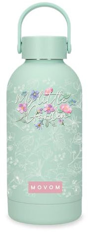 Movom Enjoy Edelstahl Flasche Grün 6.5x18.5x6.5cm Edelstahl, Grün, One Size, Edelstahl Flasche, grün, Taglia Unica, Flasche aus Edelstahl