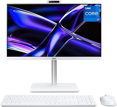 Acer Aspire C27-1E All-in-One Desktop PC - Intel Core i7-1355U, 8GB, 1TB SSD, Integrated Graphics, 27 Full HD, Windows 11, White