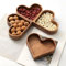 SYFUNLV Bandeja para aperitivos de madera natural con forma de corazón, cuenco de madera, 17 x 16 x 4 cm, plato de fruta hecho a mano, cuenco para llaves, cuenco decorativo, para frutos secos