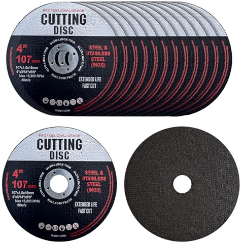 Lot de 12 disques de coupe en métal de 107 mm, disques de meuleuse d'angle pour métal, disques de meuleuse, coupe pour couper le métal et le bois