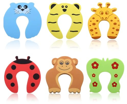 6 Stück Klemmschutz für Türen, Kinder Klemmschutz für Türen, Türstopper Schaumstoff Farbe Kindersicherung Fenster, Fingerklemmschutz Tür und Fenster, Türstopper Tür zum Schutz Kleiner Kinderhände