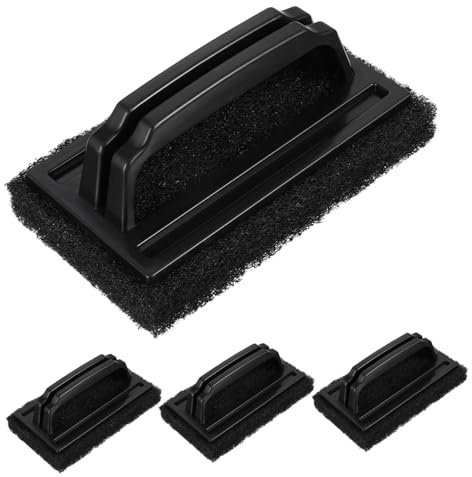 FUTUREORYY 4 Piezas Cepillo Parrilla Barbacoa con Esponja Práctica para Limpieza Aceite y Grasa Utensilios Resistentes y Duraderos para Cocina