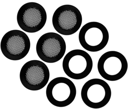 Sosoport Lot de 10 Joints de Filtre en Acier Inoxydable pour Tuyau d'Arrosage et Pommeau Rondelles en Caoutchouc Étanches Compatibles Fixe et Douchette Kit de Remplacement