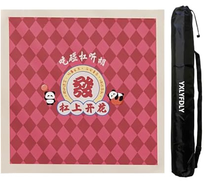 YXLYFDLY Tapete Mahjong antideslizante y reducción de ruido, mantel Mahjong con respaldo de goma, tapete de juego para póquer, cartas, juegos de azulejos (90 cm)