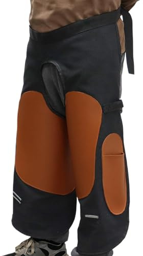 Generico Grembiule da Fabbro, Pantaloni per Cura Equina con Ginocchiera, Grembiule in con Spallaccio Regolabile, per Uomo Donna Agricoltura Saldatura
