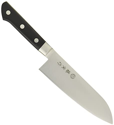Fujitora Santoku, 6.7 inches (170 mm), Made in Japan, Cobalt Alloy Steel, Double Edged, Versatile Knife, For Meat, Fish, Vegetables, DP Cobalt Alloy Steel Insert, With Ferrule FU-503