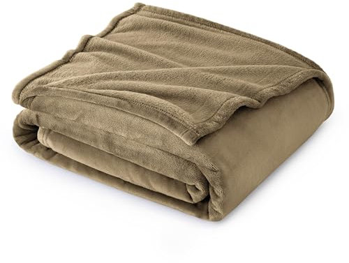 BEDSURE Kuscheldecke Flauschig Decke Fleecedecke - Wohndecke Warm Winter Weich, Sofadecke Kleine, Decke Couch Blanket, Wohn- & Kuscheldecken Kinder 130x150cm, Sofa überwurfdecke Beige