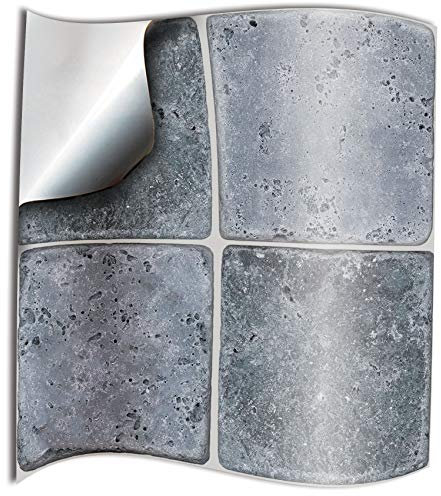 72 Grey Kitchen Tile Stickers Transfers 15x15 cm 6x6 inches Tiles Bathroom Grey Peel n Stick Tile Transfers Decals Waterproof Tile Sticker