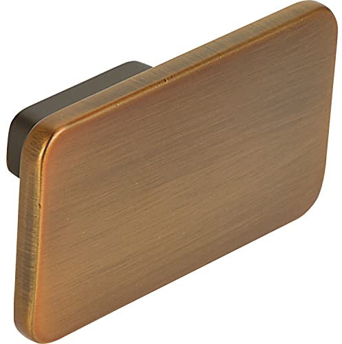 SIRO Möbelknopf Dissen, Schlicht, Modern, Druckguss messing schwarz gebürstet, 58 mm x 22 mm x 33 mm, 2411-58ZN79
