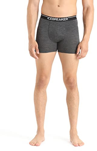 Icebreaker Men's Anatomica Boxers - Boxer Shorts - Merino Wool Underwear - Jet Heather, XXL