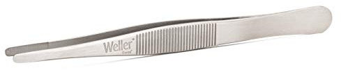 Weller Erem 21SA120 Pinzette mit Großen, Flachen, Runden Spitzen mit Innen- Und Außenverzahnung, 120mm