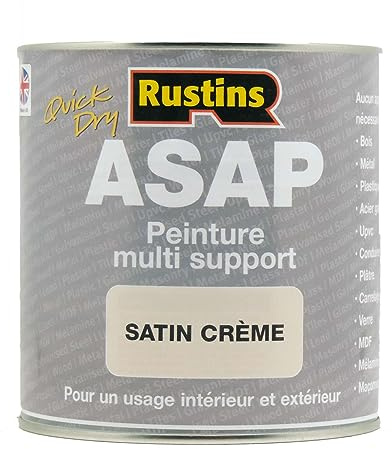Rustins ASAP 500ml Quick Dry Multi Media Paint Indoor Outdoor Cream