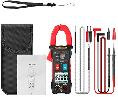 /G ST207 Multimètre numérique Bluetooth Pince multimètre 6000 Count True RMS Testeur de Tension CC/CA Courant CA Hz Capacitance Ohm - Rouge