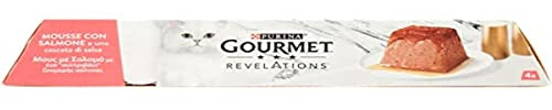 Purina Gourmet Revelations Mousse für Katzen mit Lachs und Wasserfall von Sauce, Multipack 4 x 57 g