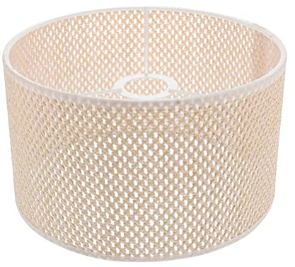 SOLUSTRE Gewebte Lampenschirm E27 Tischlampe Lampenschirm 30cm Roségold Schutzhülle für Pendelleuchte Deckenleuchte Stehlampe Wandleuchte Zuhause Hotel Schlafzimmer Wohnzimmer Dekoration
