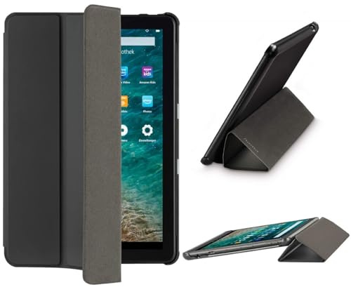 Hama Fold Bookcase Amazon Fire HD 10, Amazon Fire HD 10 Plus Schwarz Tablet Tasche, modellspezifisch