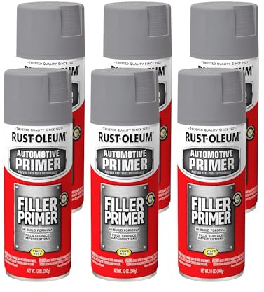 6-Pack of 11 oz Rust-Oleum Brands 249279 Gray Automotive Filler Primer Spray